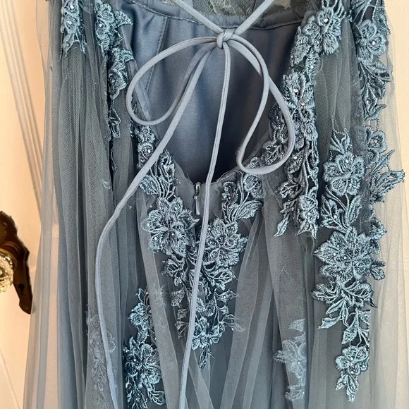 Beautiful Blue Prom Dress by Bliss Gowns - Picture 6 of 15